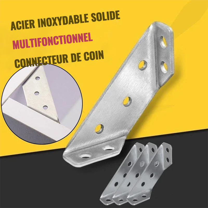 Connecteur d'angle de meuble en acier inoxydable